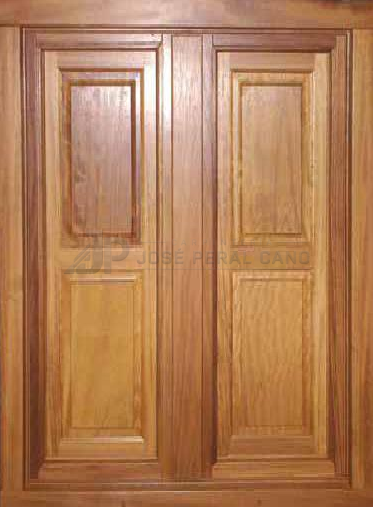 Ventana Europea de Iroko con contraventana 2 tableros iguales 230 Euros