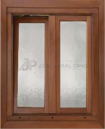 Ventana europea de Iroko sin contraventana
