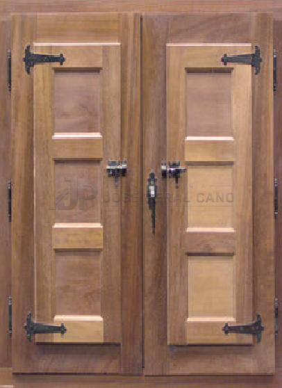 Ventana Europea de Iroko con contraventana 3 tableros