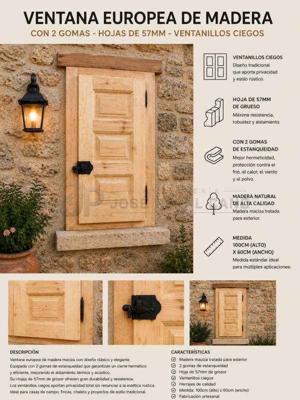 VENTANA EUROPEA DE PINO VENTANA EUROPEA DE PINO