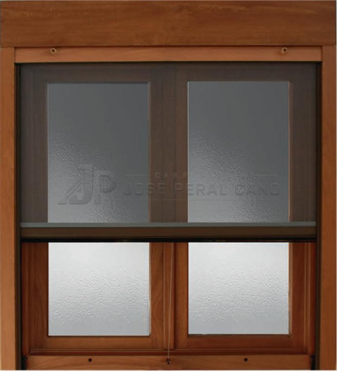 ventana con mosquitera y/o persiana