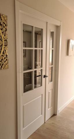 Puerta Cristalera Doble Lacada en Blanco en Toledo | Trabajo Realizado