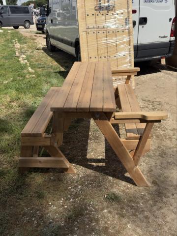 Banco mesa de madera a medida en Cuenca: fabricación artesanal